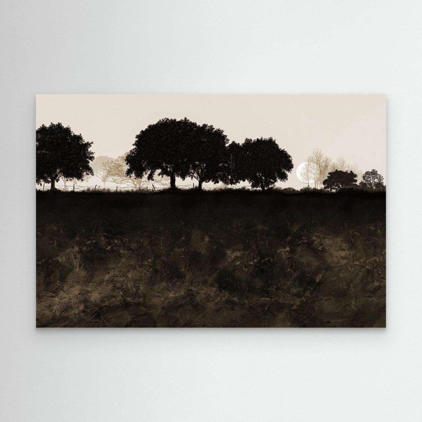 FULL MOON 'Sepia' by WalkinHISlight.art - Fine Art Canvases