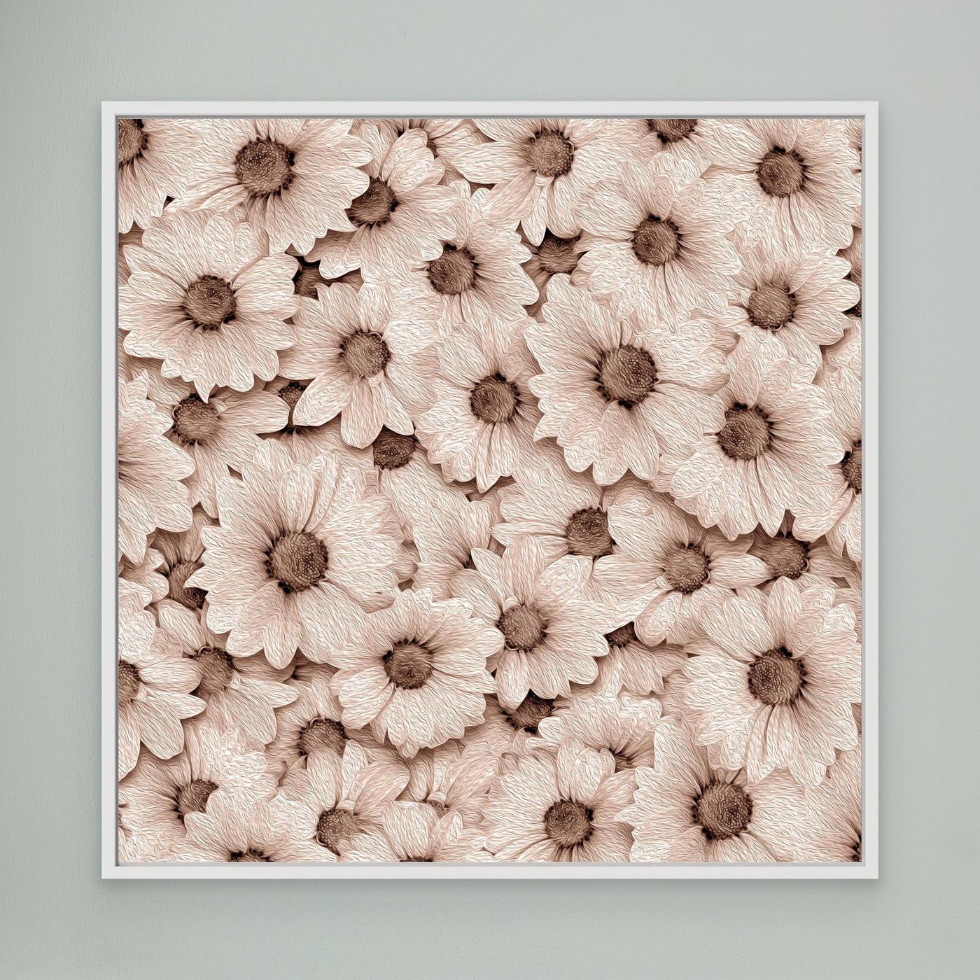 CROWDED DAISIES  by WalkinHISlight.art - Fine Art Canvases