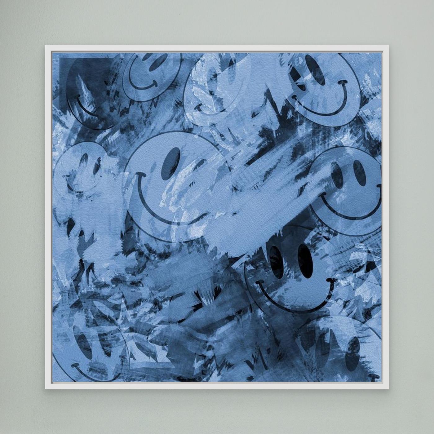 PEEK A BOO 2 'Blue' by WalkinHISlight.art - Fine Art Canvas