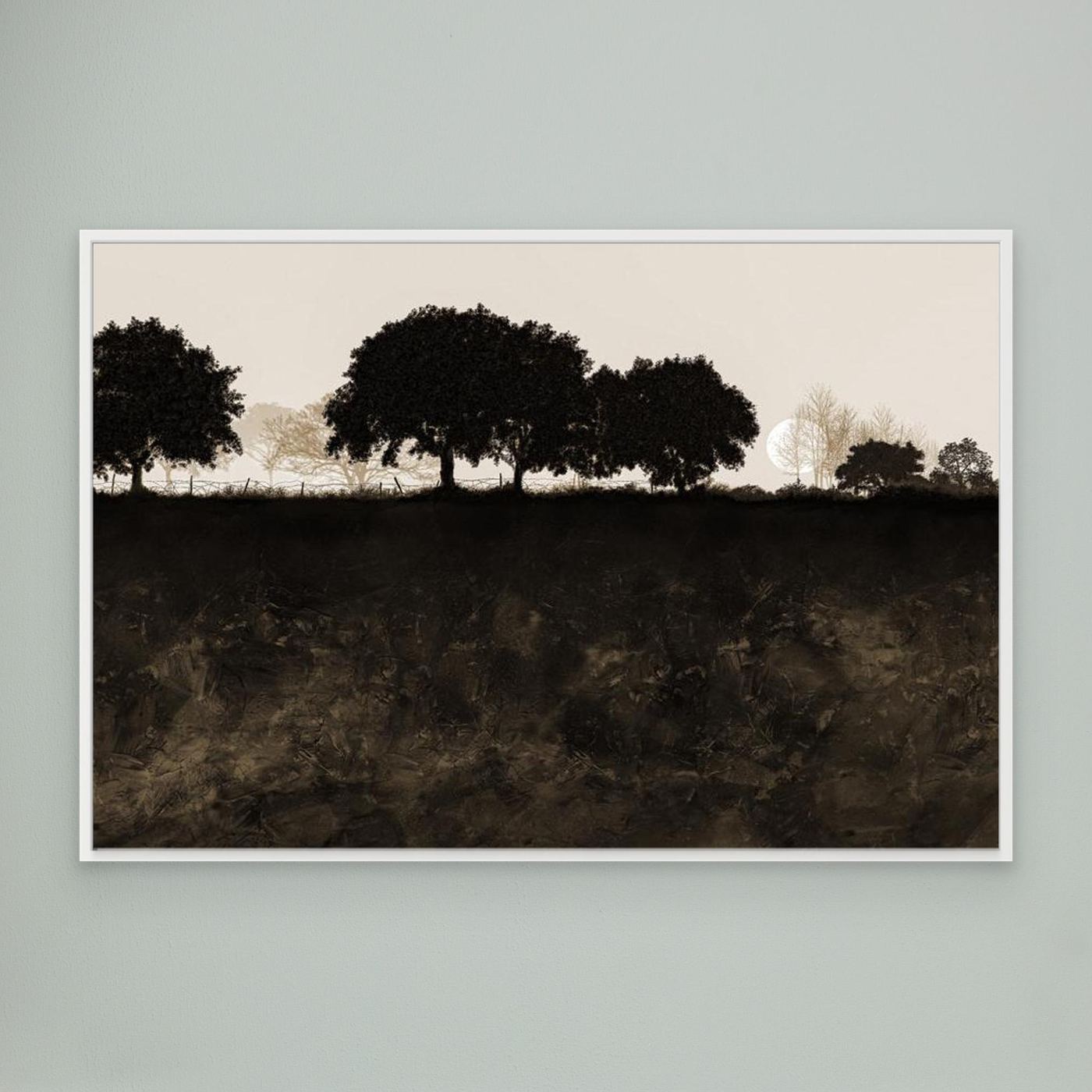 FULL MOON 'Sepia'  by WalkinHISlight.art - Fine Art Canvases