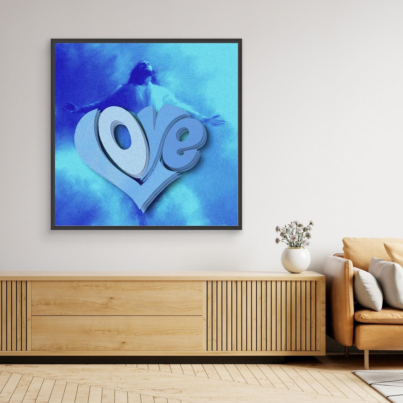 DIVINE LOVE 'Blue'  by WalkinHISlight.art - Fine Art Canvases