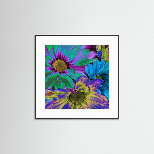 RAINBOW DAISIES 1 by WalkinHISlight.art - Fine Art Prints