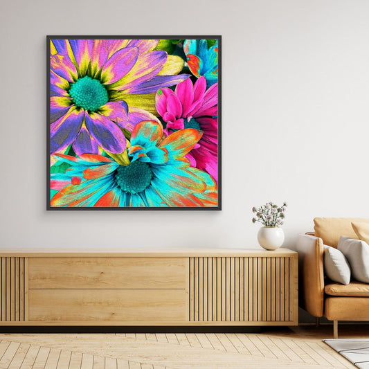 RAINBOW DAISIES 2 by WalkinHISlight.art - Fine Art Canvases