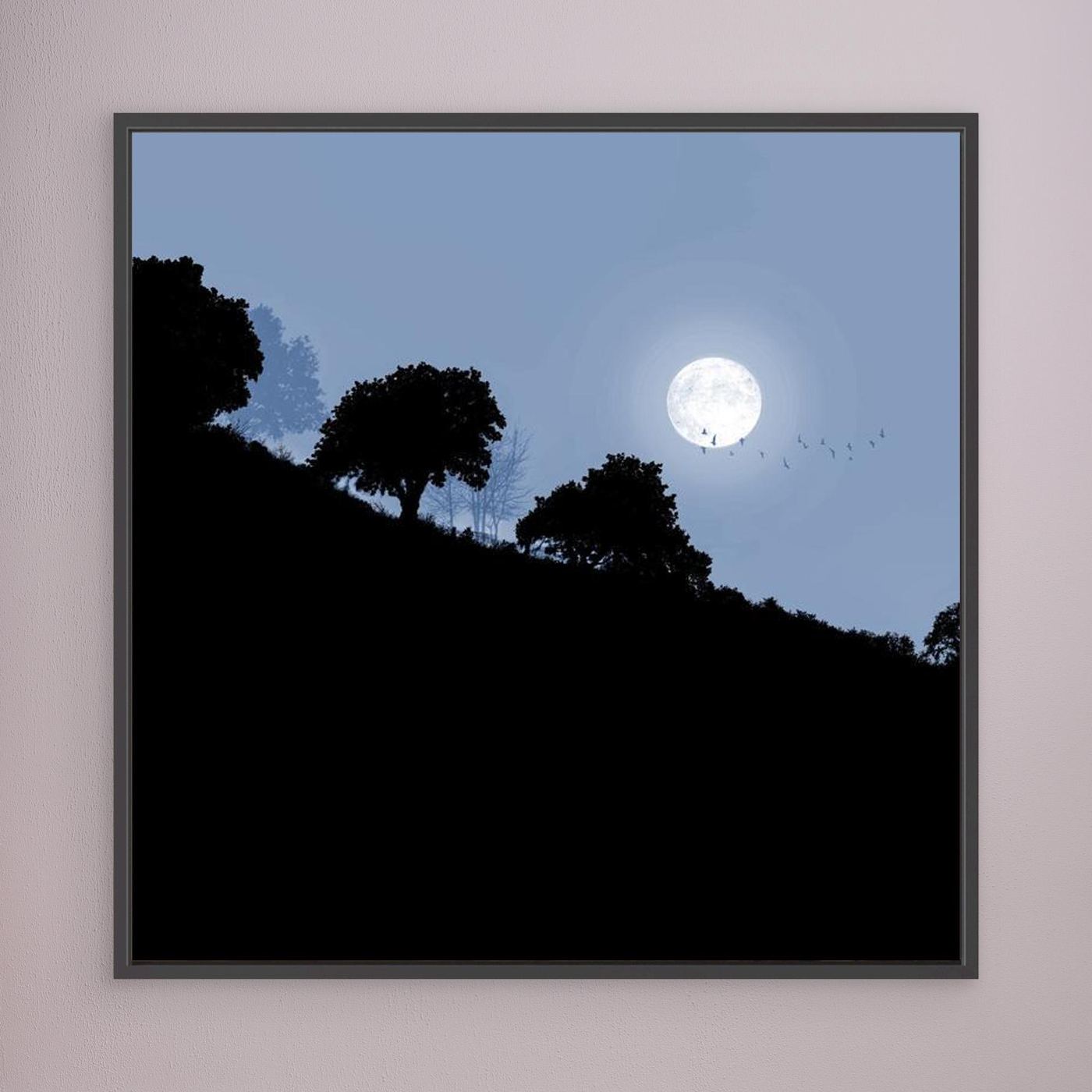 FAIR MOON RISING 'Blue'  by WalkinHISlight.art - Fine Art Canvases