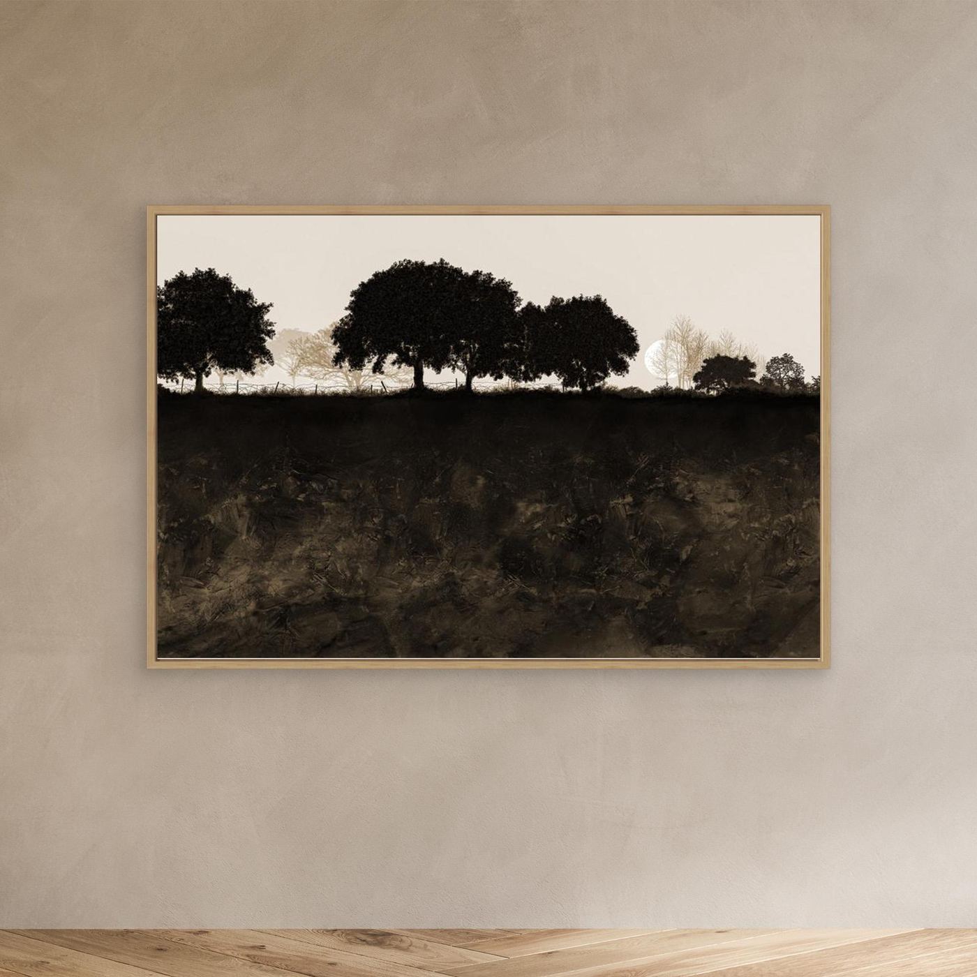 FULL MOON 'Sepia'  by WalkinHISlight.art - Fine Art Canvases