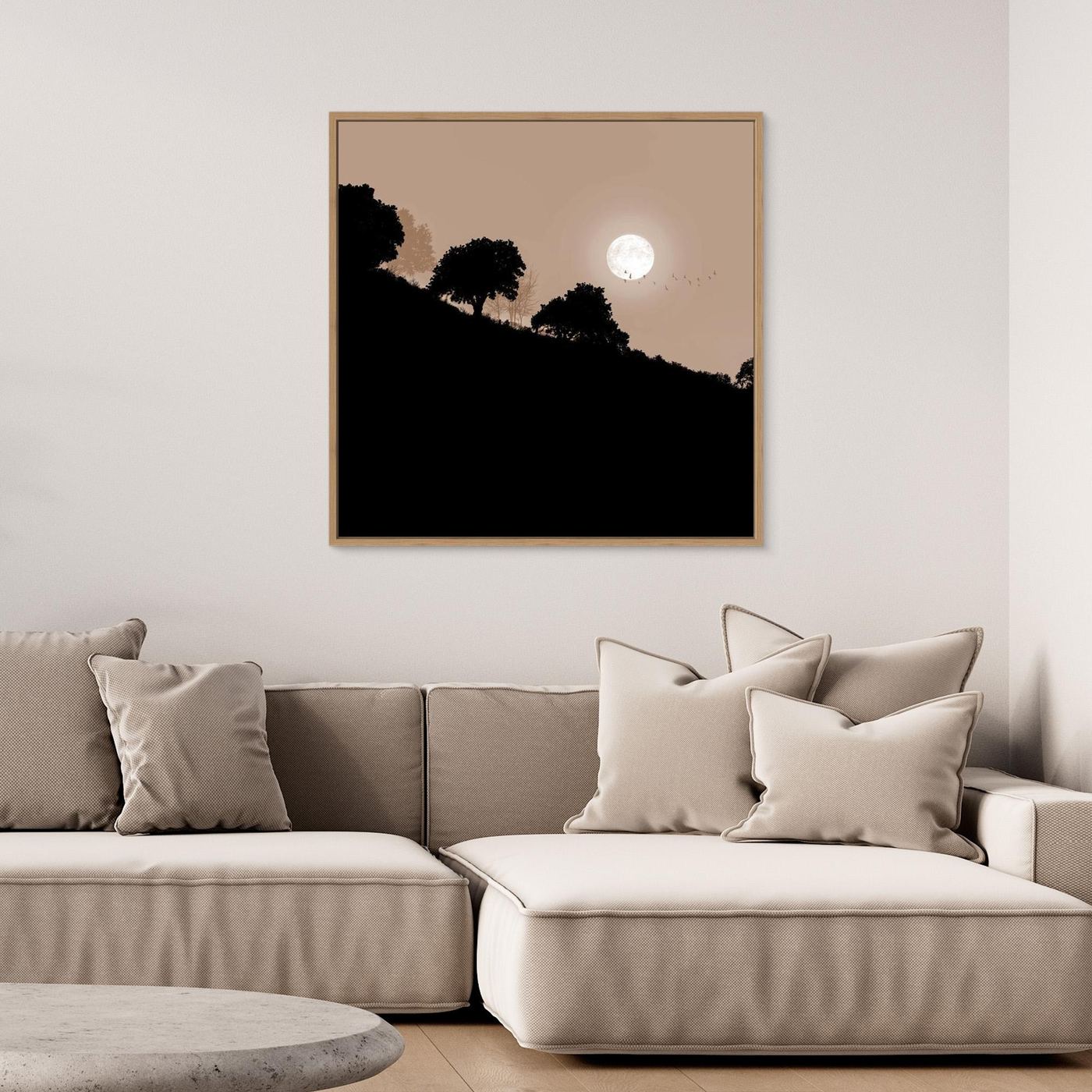 FAIR MOON RISING 'Sepia'  by WalkinHISlight.art - Fine Art Canvases