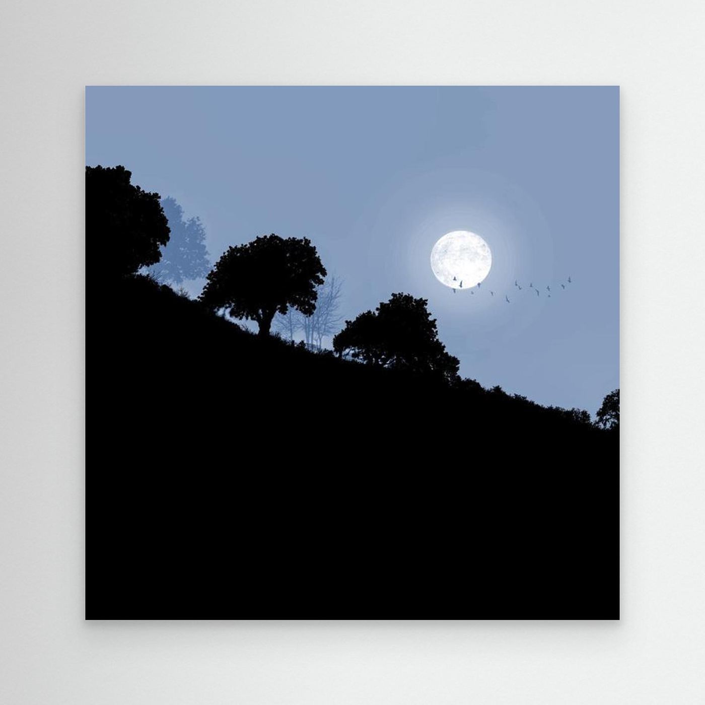 FAIR MOON RISING 'Blue'  by WalkinHISlight.art - Fine Art Canvases