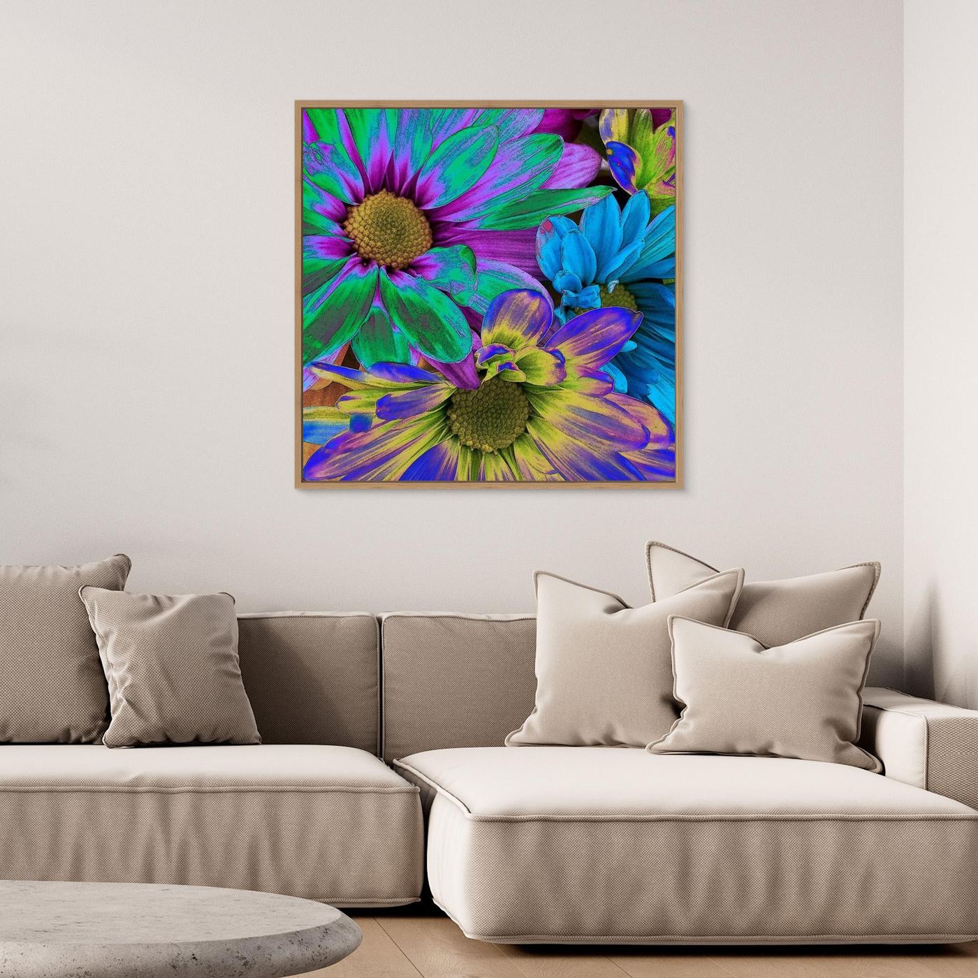 RAINBOW DAISIES 1 by WalkinHISlight.art - Fine Art Canvases