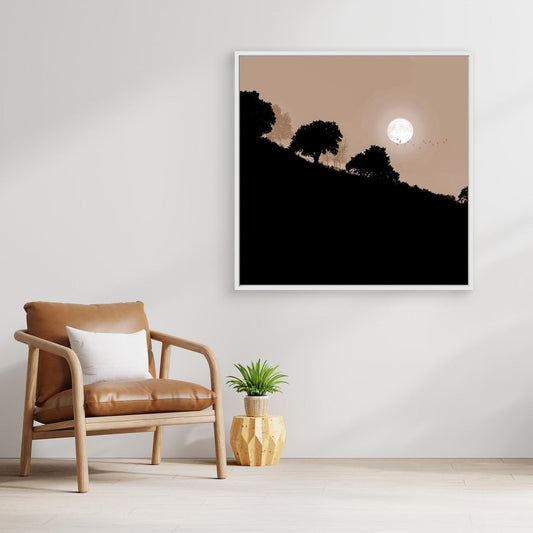 FAIR MOON RISING 'Sepia'  by WalkinHISlight.art - Fine Art Canvases