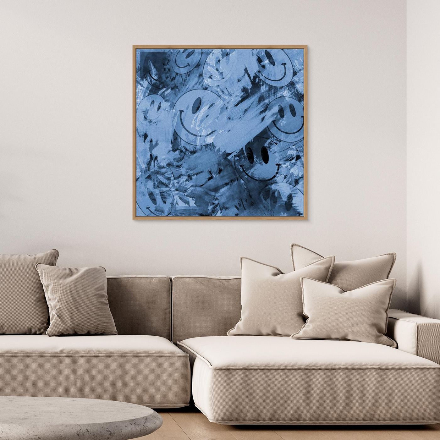 PEEK A BOO 2 'Blue' by WalkinHISlight.art - Fine Art Canvas
