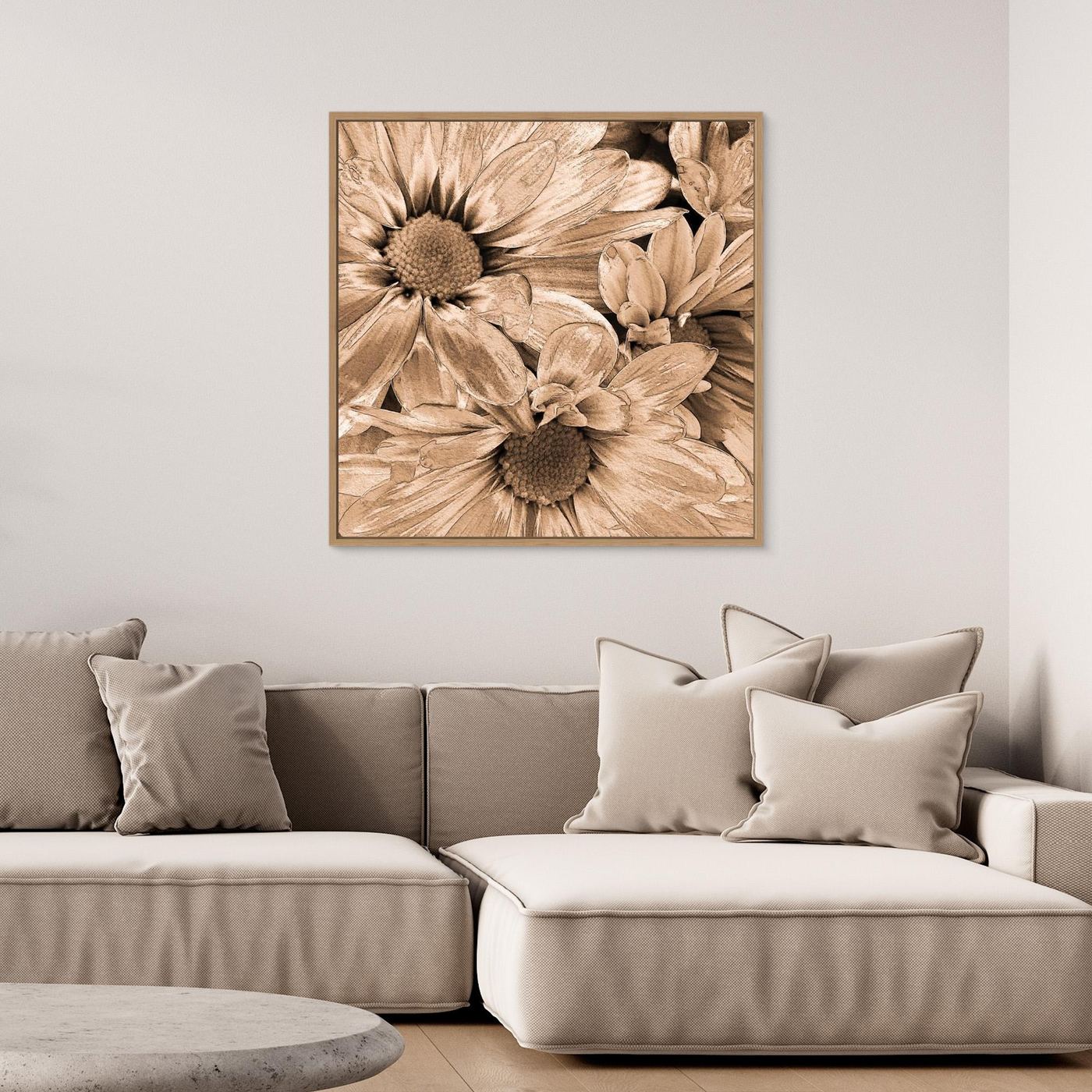 DAISIES 'Sepia' by WalkinHISlight.art - Fine Art Canvases