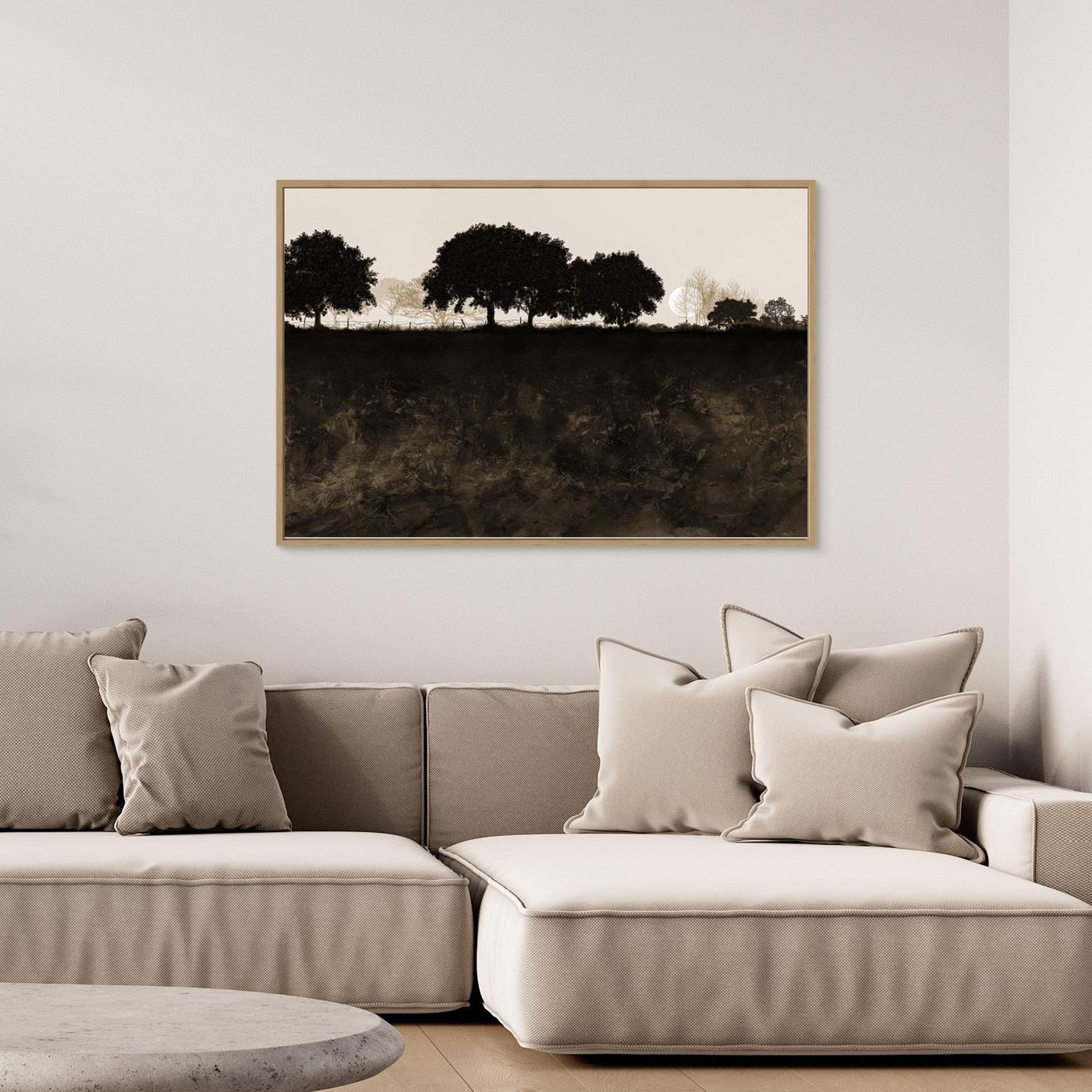 FULL MOON 'Sepia'  by WalkinHISlight.art - Fine Art Canvases