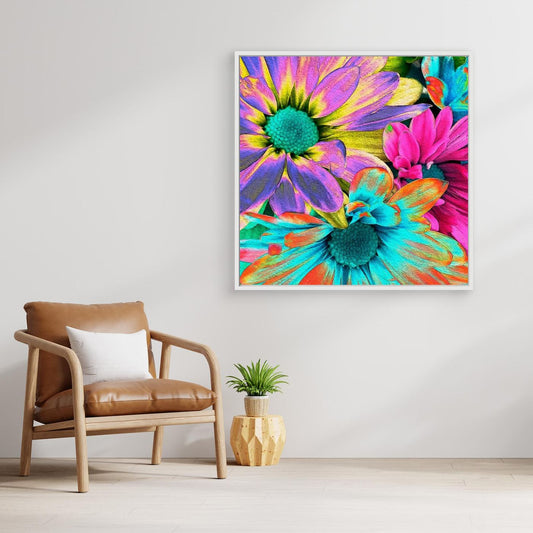RAINBOW DAISIES 2 by WalkinHISlight.art - Fine Art Canvases