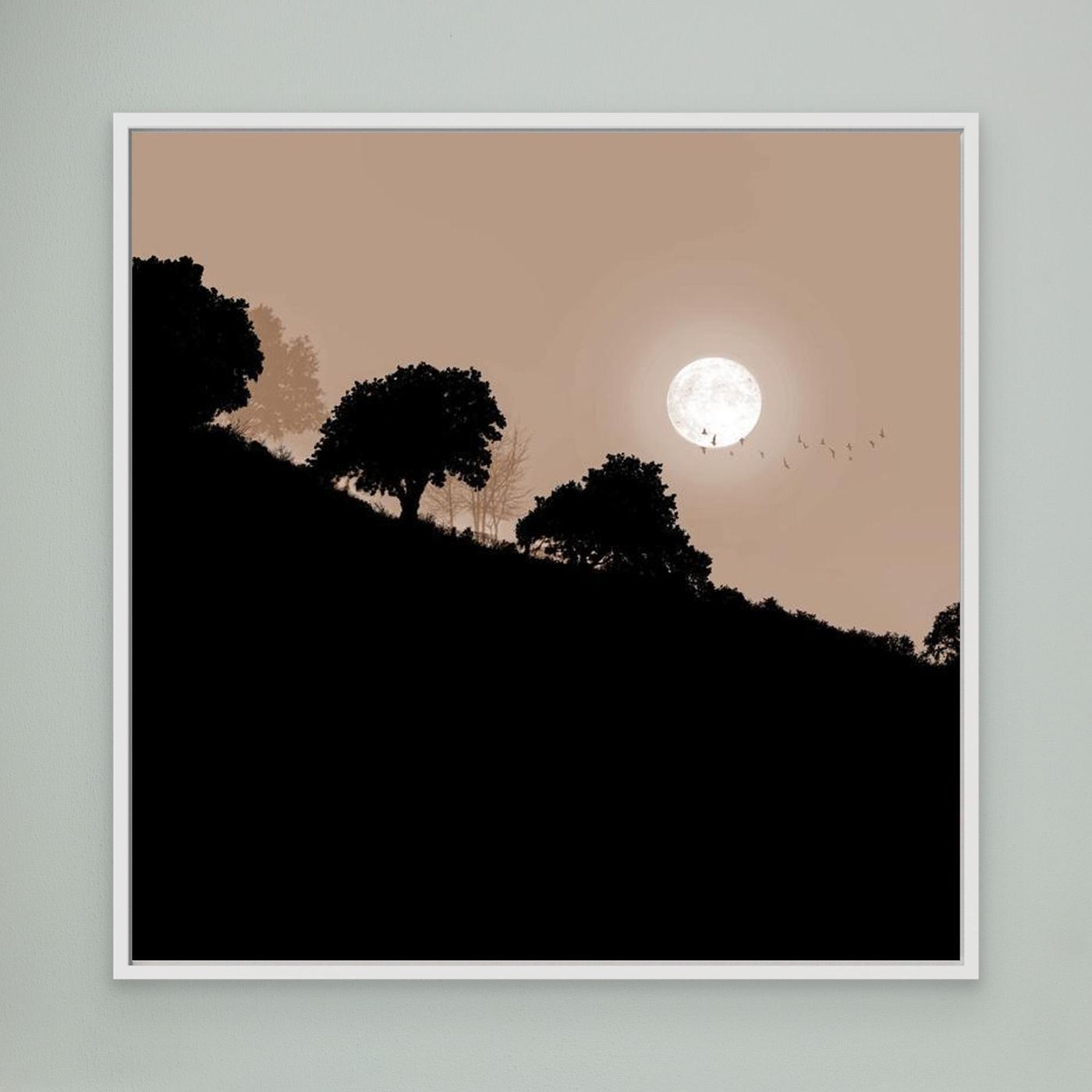 FAIR MOON RISING 'Sepia'  by WalkinHISlight.art - Fine Art Canvases