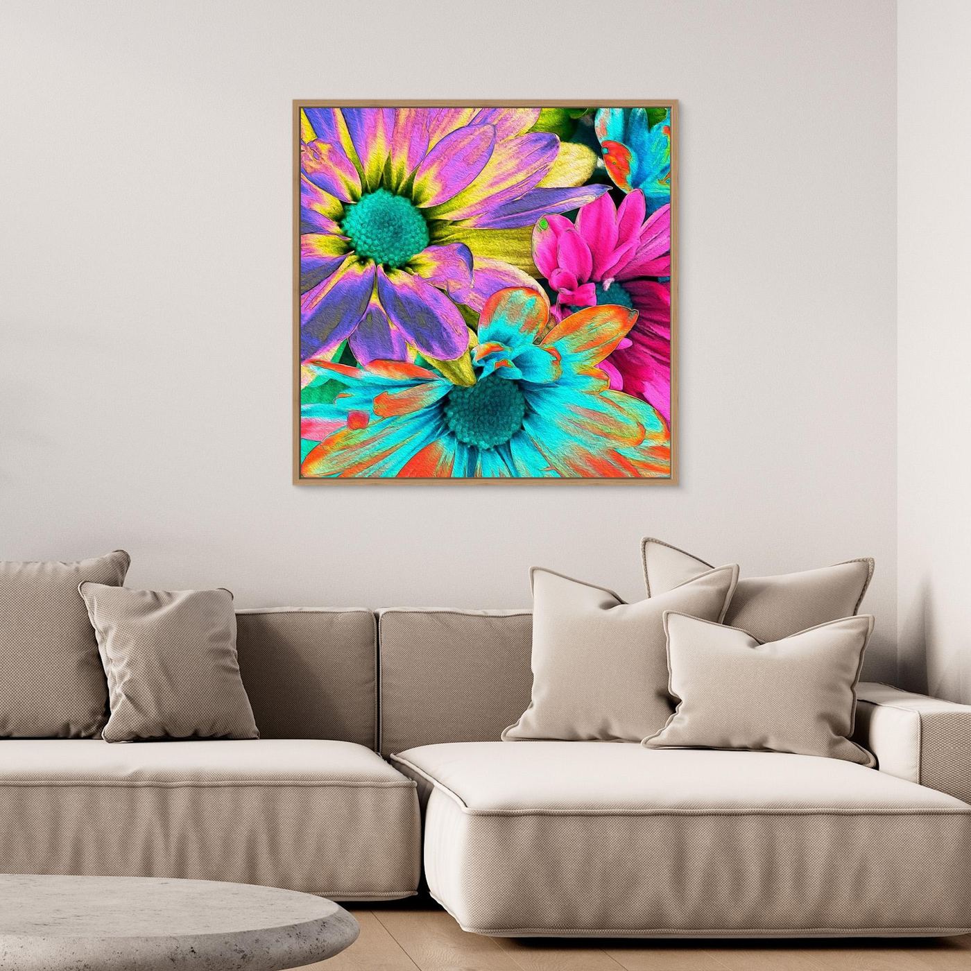 RAINBOW DAISIES 2 by WalkinHISlight.art - Fine Art Canvases
