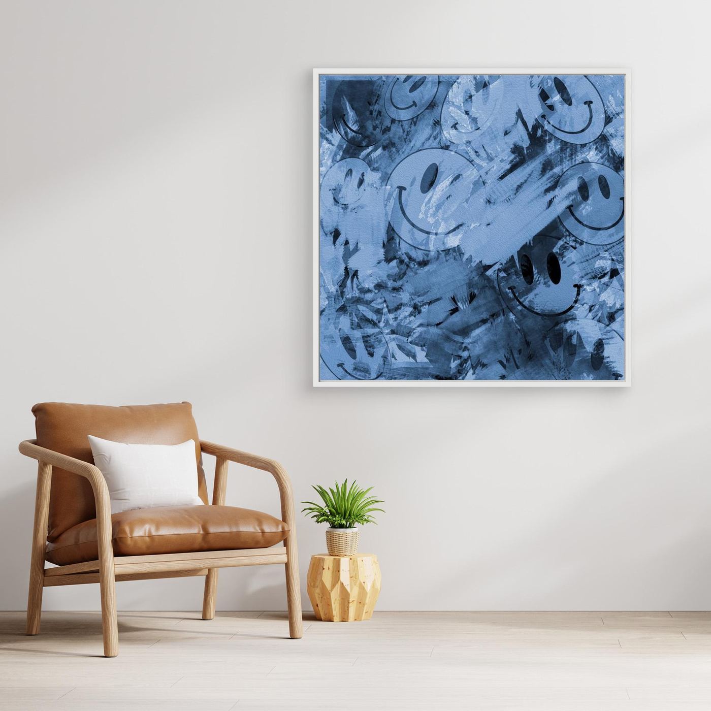 PEEK A BOO 2 'Blue' by WalkinHISlight.art - Fine Art Canvas