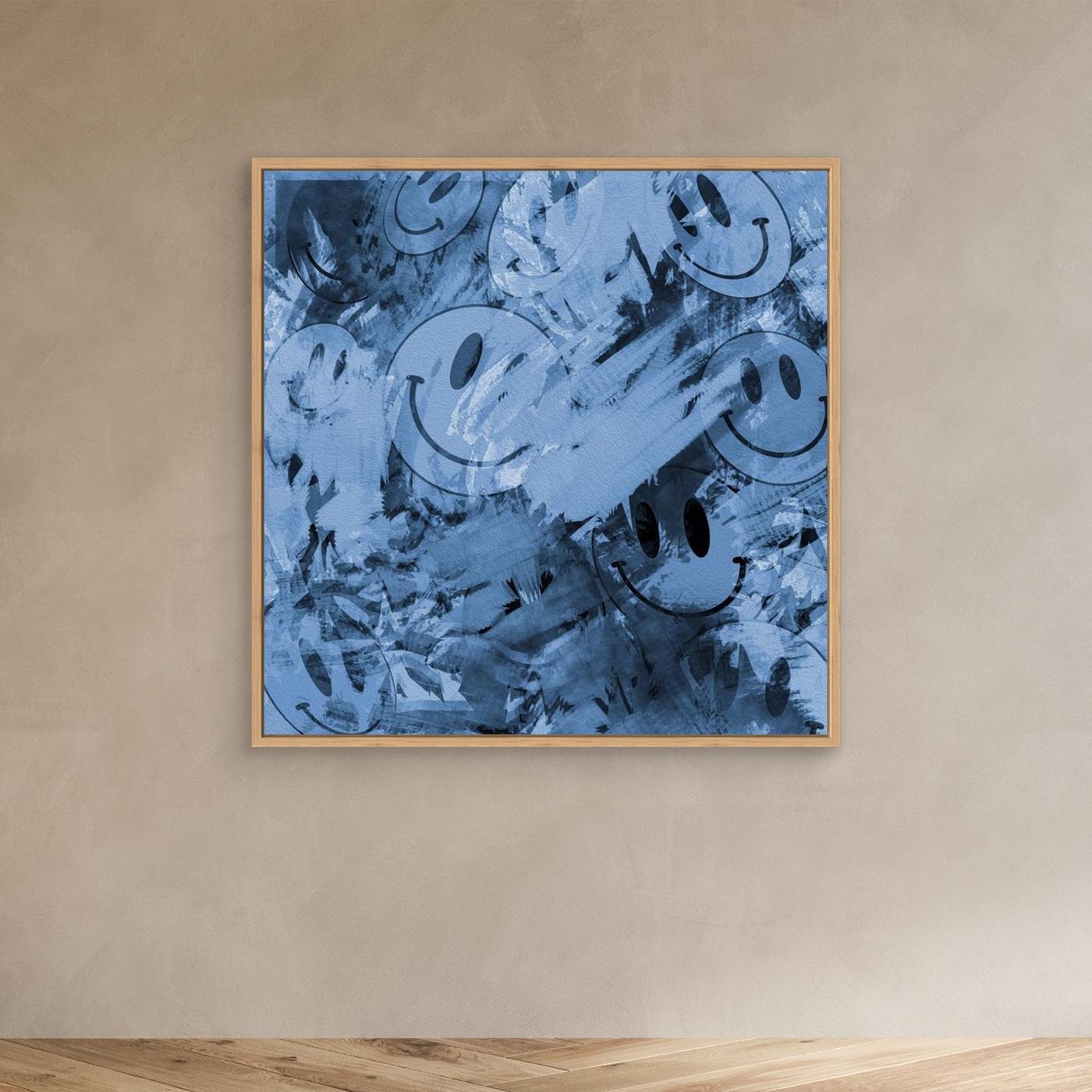PEEK A BOO 2 'Blue' by WalkinHISlight.art - Fine Art Canvas