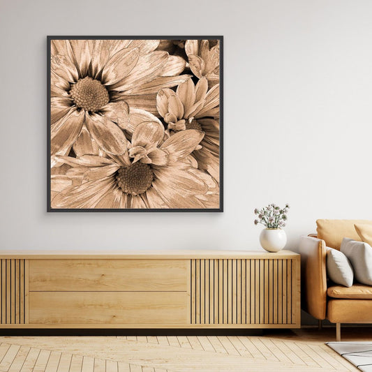 DAISIES 'Sepia' by WalkinHISlight.art - Fine Art Canvases