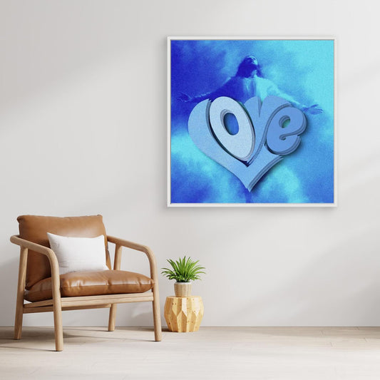 DIVINE LOVE 'Blue'  by WalkinHISlight.art - Fine Art Canvases