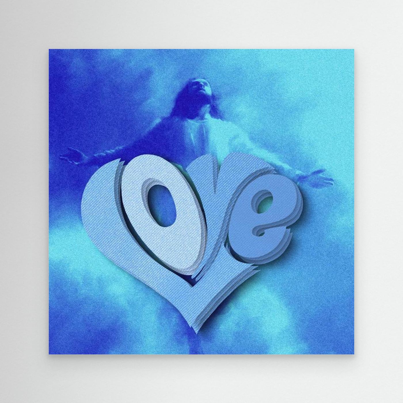 DIVINE LOVE 'Blue'  by WalkinHISlight.art - Fine Art Canvases