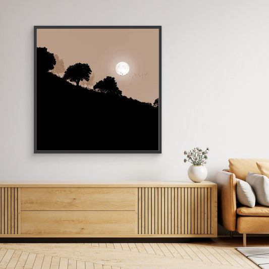 FAIR MOON RISING 'Sepia'  by WalkinHISlight.art - Fine Art Canvases