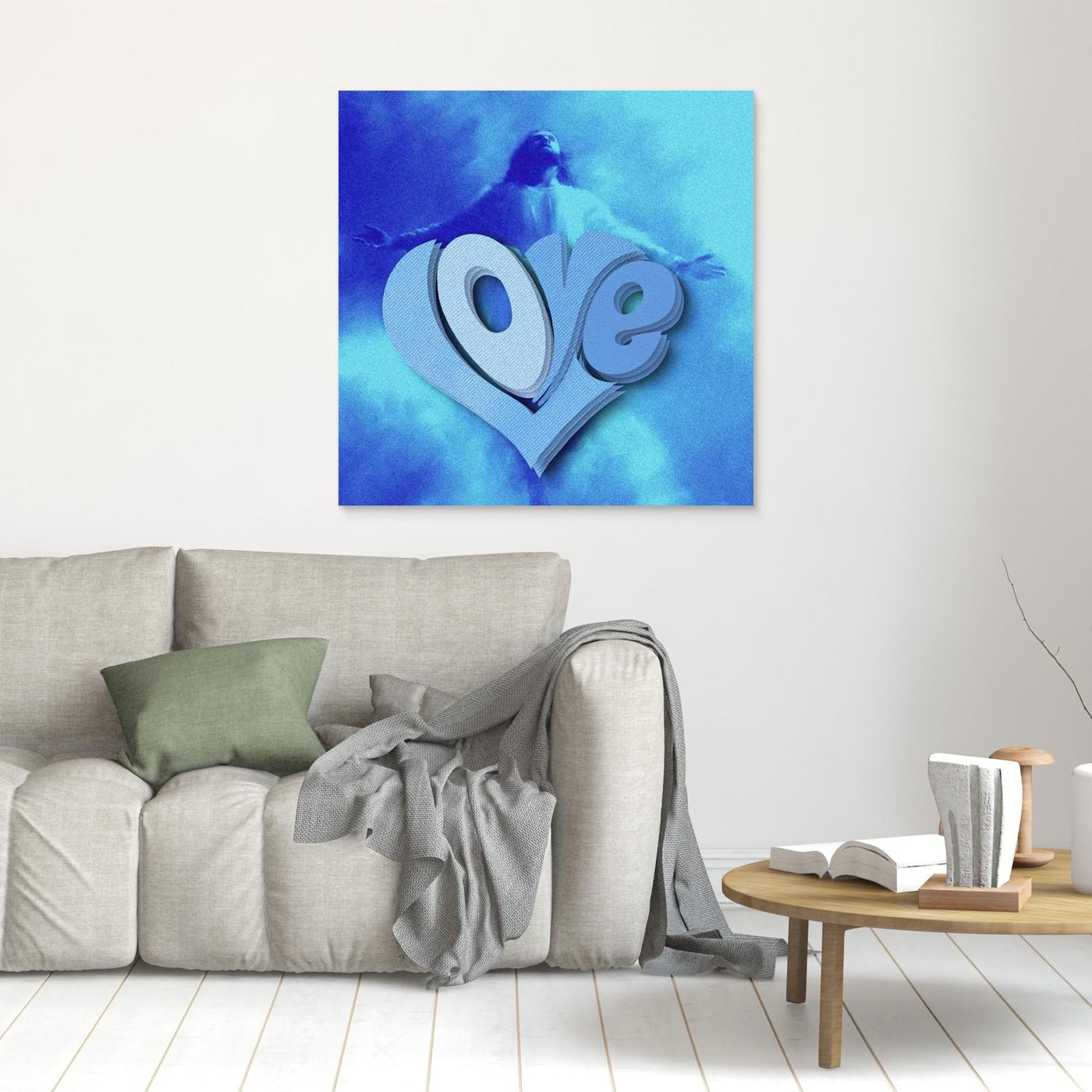 DIVINE LOVE 'Blue'  by WalkinHISlight.art - Fine Art Canvases