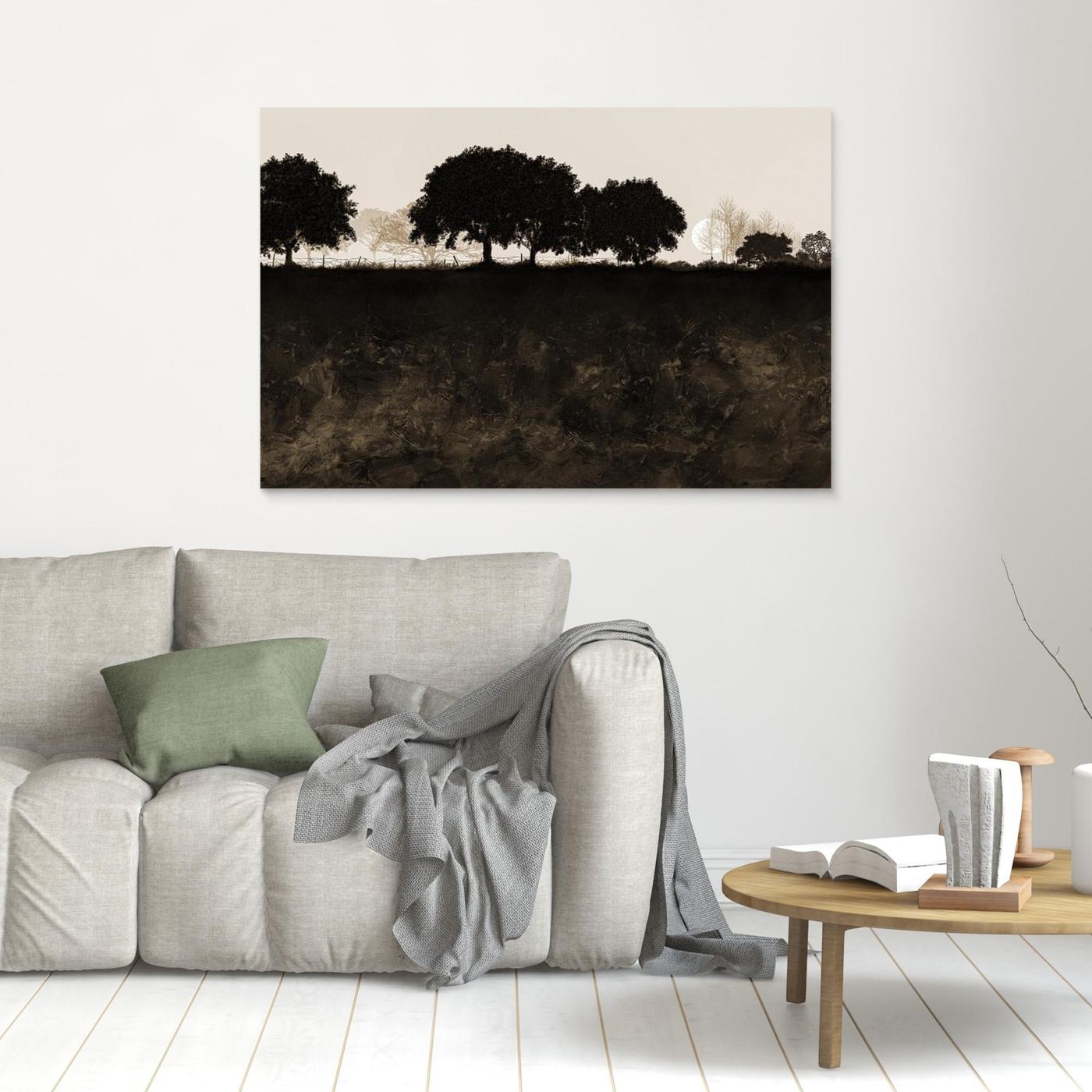 FULL MOON 'Sepia'  by WalkinHISlight.art - Fine Art Canvases