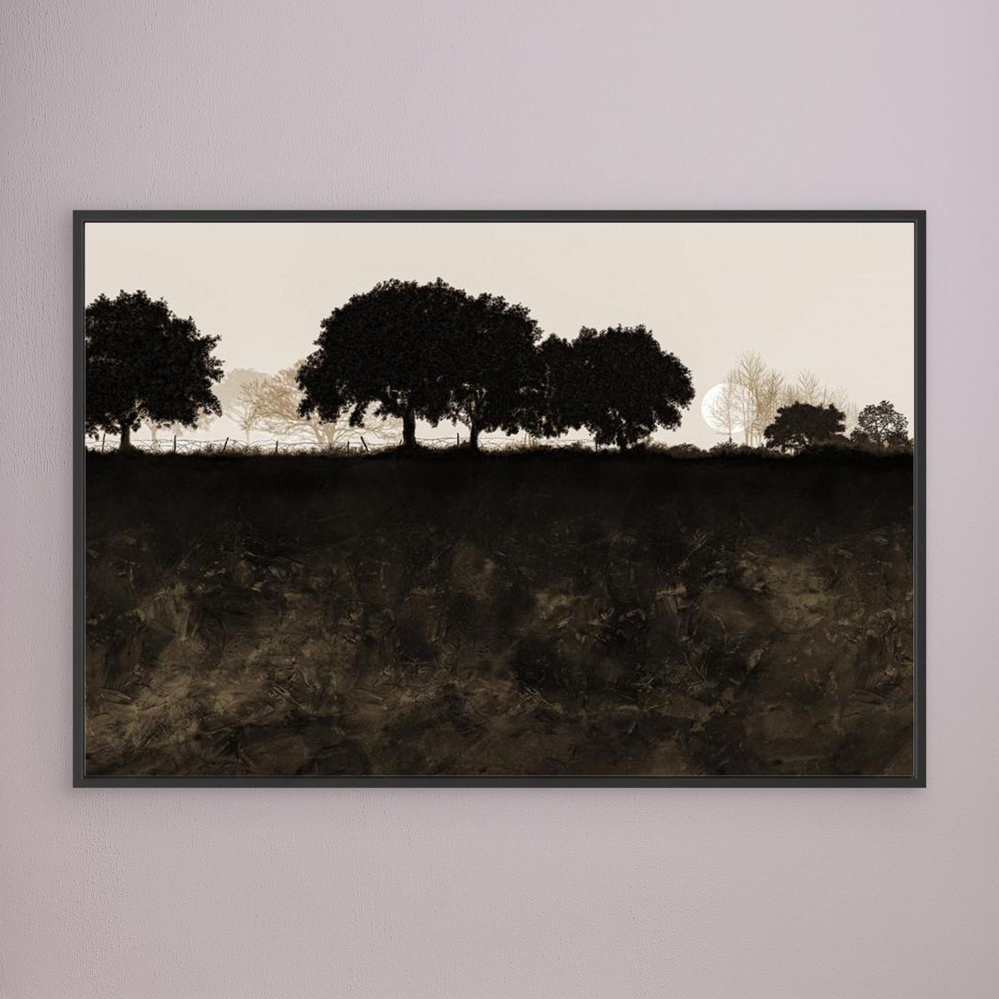 FULL MOON 'Sepia'  by WalkinHISlight.art - Fine Art Canvases