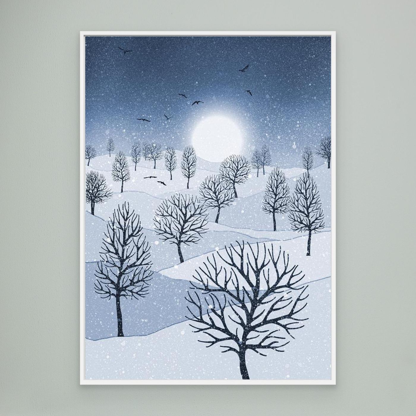 WINTER SUN 'Blue' by WalkinHISlight.art - Fine Art Canvases