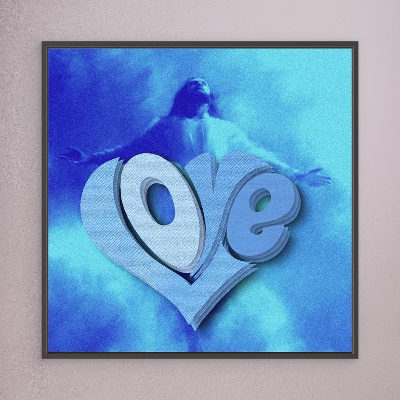 DIVINE LOVE 'Blue'  by WalkinHISlight.art - Fine Art Canvases