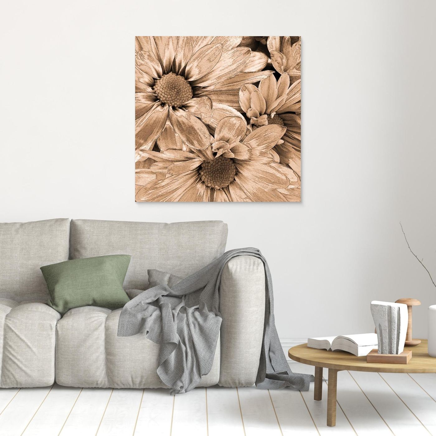 DAISIES 'Sepia' by WalkinHISlight.art - Fine Art Canvases