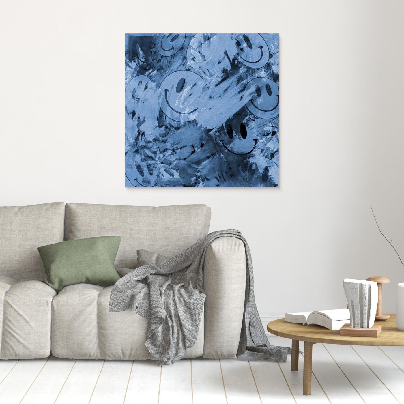 PEEK A BOO 2 'Blue' by WalkinHISlight.art - Fine Art Canvas