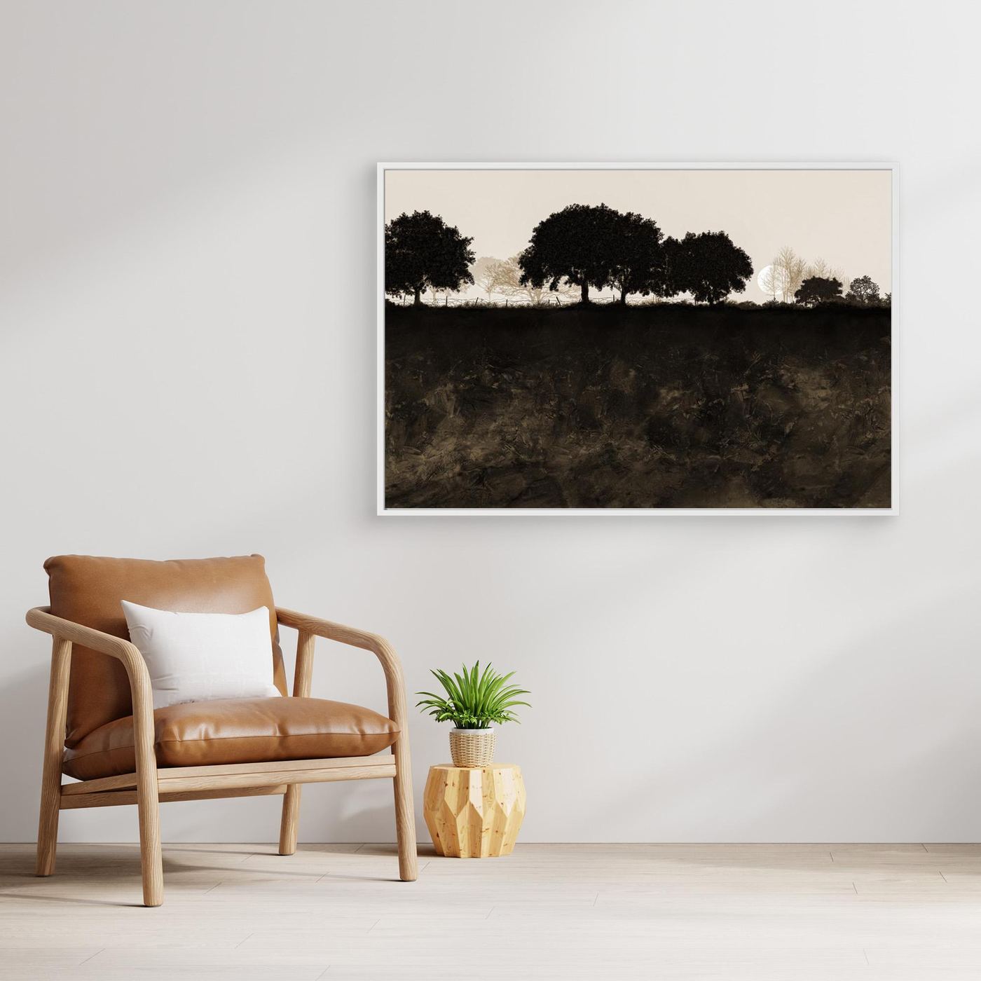 FULL MOON 'Sepia'  by WalkinHISlight.art - Fine Art Canvases