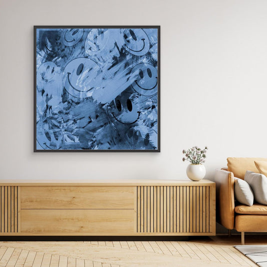 PEEK A BOO 2 'Blue' by WalkinHISlight.art - Fine Art Canvas