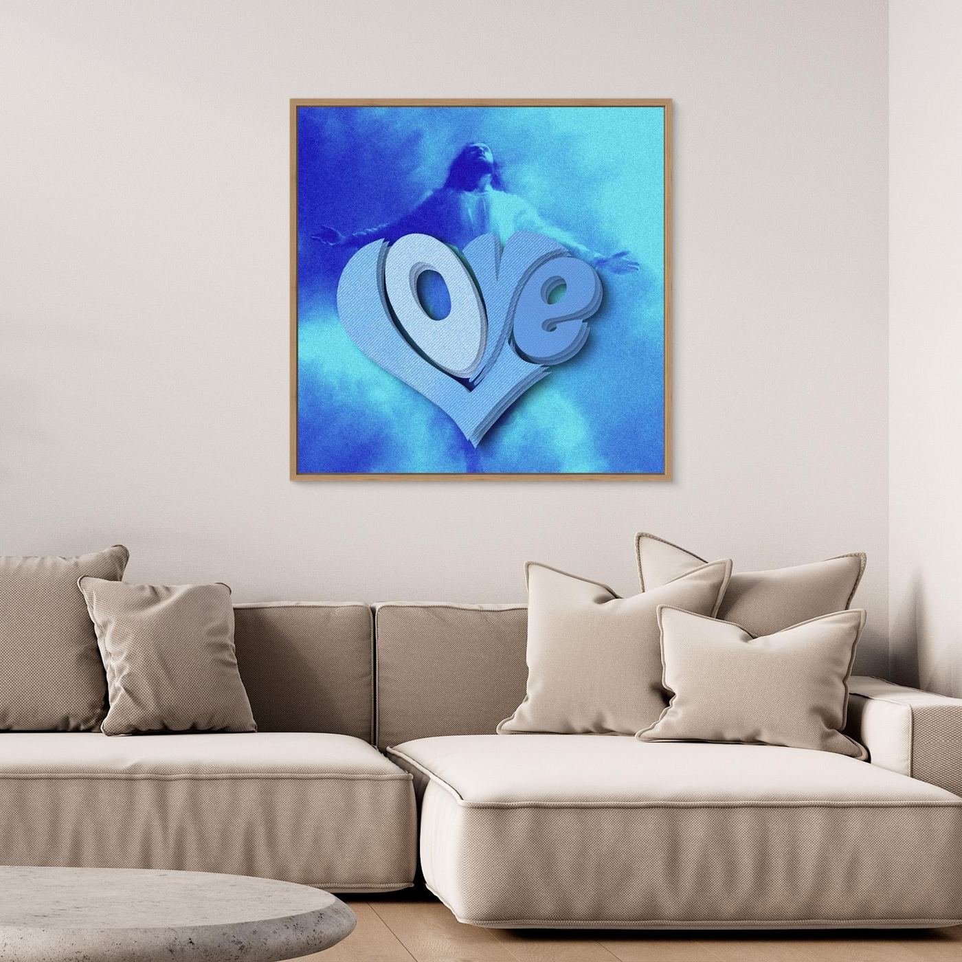 DIVINE LOVE 'Blue'  by WalkinHISlight.art - Fine Art Canvases