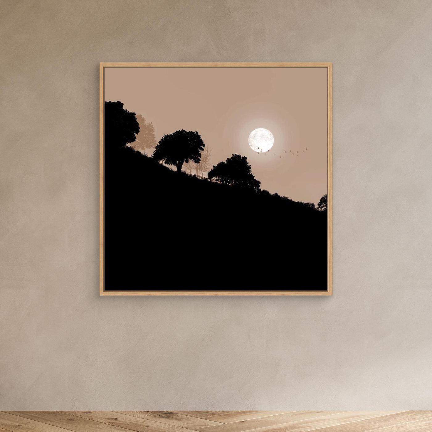 FAIR MOON RISING 'Sepia'  by WalkinHISlight.art - Fine Art Canvases