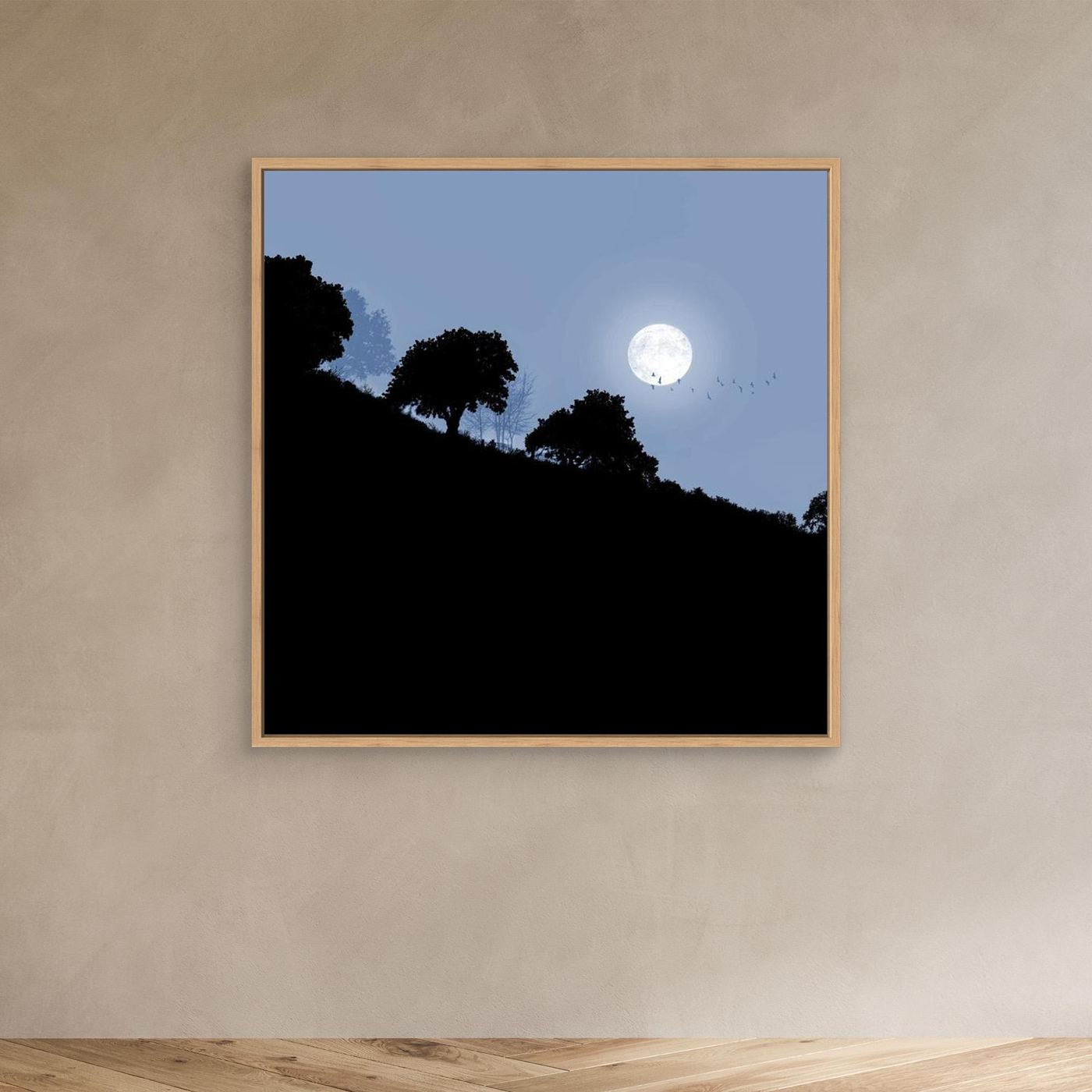 FAIR MOON RISING 'Blue'  by WalkinHISlight.art - Fine Art Canvases